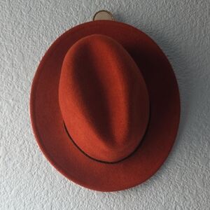 Stylish Burnt Orange Fedora Hat